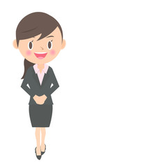 女性会社員　立ち姿