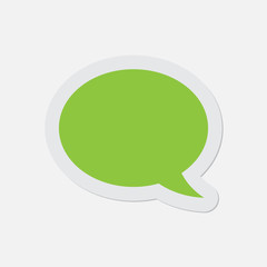 simple green icon - speech bubble