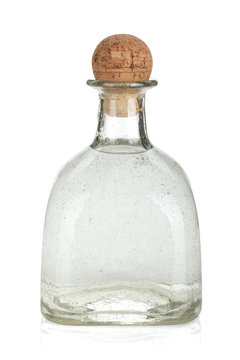 Bottle of silver tequila