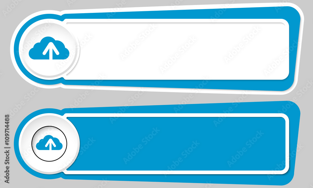 Poster abstract buttons for your text and cloud symbol