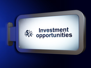 Business concept: Investment Opportunities and Finance Symbol on billboard background