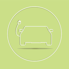 Electric Car design in color backdrop