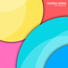 Vector material design background. Abstract creative concept layout template. For web and mobile app, paper art illustration design. style blank, poster, booklet. Motion wallpaper element. Flat ui