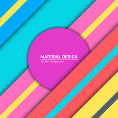 Vector material design background. Abstract creative concept layout template. For web and mobile app, paper art illustration design. style blank, poster, booklet. Motion wallpaper element. Flat ui