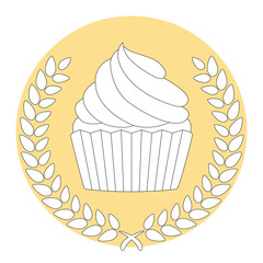 Laurel Wreath With Cupcake
