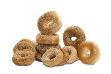 variety of delicious bagels