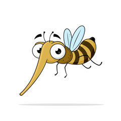 Mosquito cartoon vector illustration