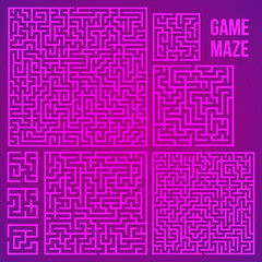 Vector Maze. Labyrinth with Entry and Exit.