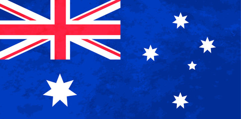 True proportions Australian flag with texture