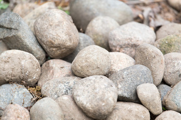 stones at nature as background