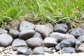 stones at nature as background