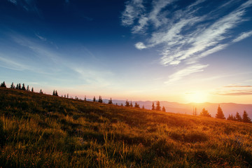 majestic mountian sunset