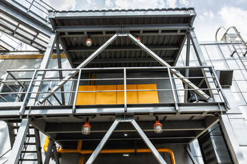 gas distribution station on the roof of business center for its