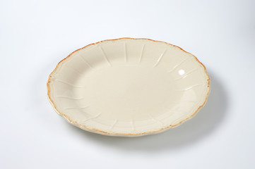 dinner plate with embossed lines
