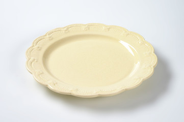 beige decorative plate