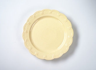 beige decorative plate