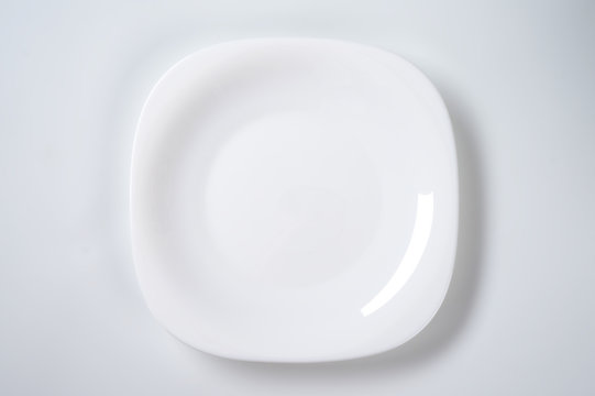 white square plate