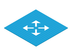 Obraz premium Isometric Blueprint