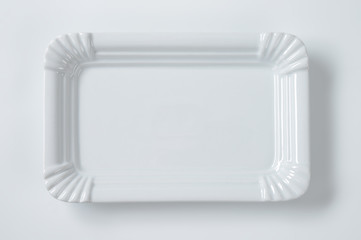 white rectangular plate