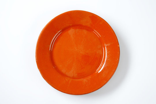 glazed ceramic plate