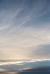 clouds in the sky at dawn Sun