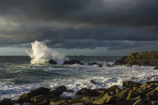 Fototapeta Tempête en mer d’Iroise