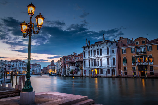 Grand Canal at sunset, Venice, Italy