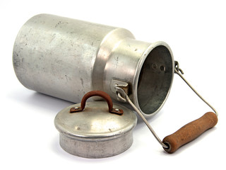 Alte Milchkanne aus Aluminium