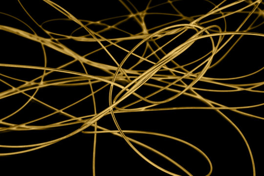 yellow cable on the black background. The inversion