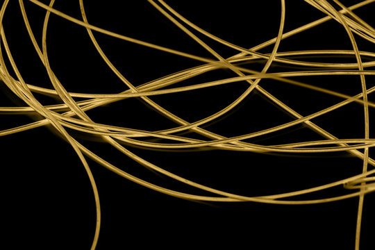 yellow cable on the black background. The inversion