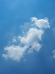 cloud on the blue sky.