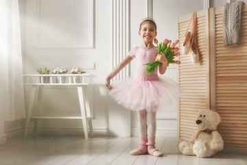 girl in a pink tutu