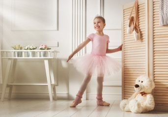 girl in a pink tutu