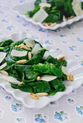 Spinach Salad with Parmesan Cheese