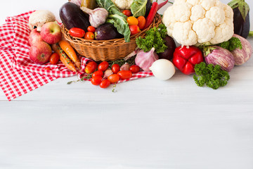 Vegetables in a basket.