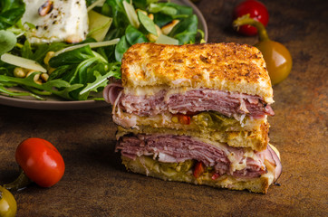 French cheese meat toast