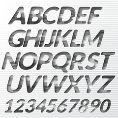 Vector Paper Graphic Alphabet Set