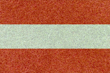 Fototapeta premium Football field textured by Austria national flag on euro 2016