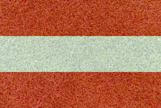 Football field textured by Austria national flag on euro 2016