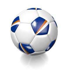 Obraz premium Football soccer ball with a national flag texture