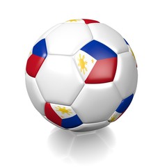 Obraz premium Football soccer ball with a national flag texture