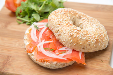 salmon bagel
