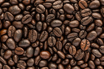 background of brown coffee beans