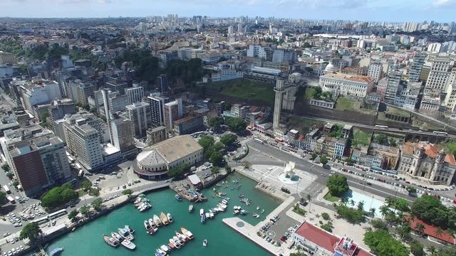 Aerial view of Salvador City in Bahia, Brazil
