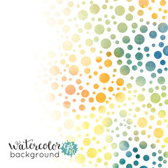 Hand painted polka dots background