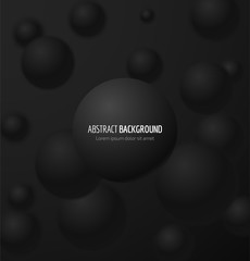 Black realistic sphere