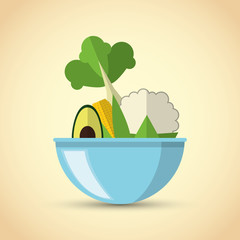 Organic food. Healthy lifestyle. cartoon design