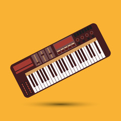 Music icon. Retro concept. Flat illustration, editable vector