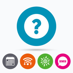 Question mark sign icon. Help symbol.