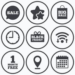 Sale speech bubble icon. Black friday symbol